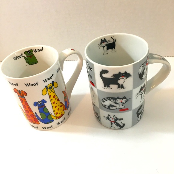 Set of dog and cat mugs - Picture 1 of 10